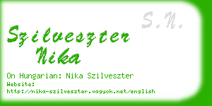 szilveszter nika business card